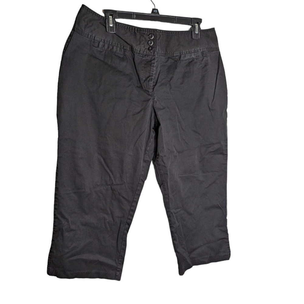 Cato Size 16 Black Pedal Pushers Capri Pants (M256)‎